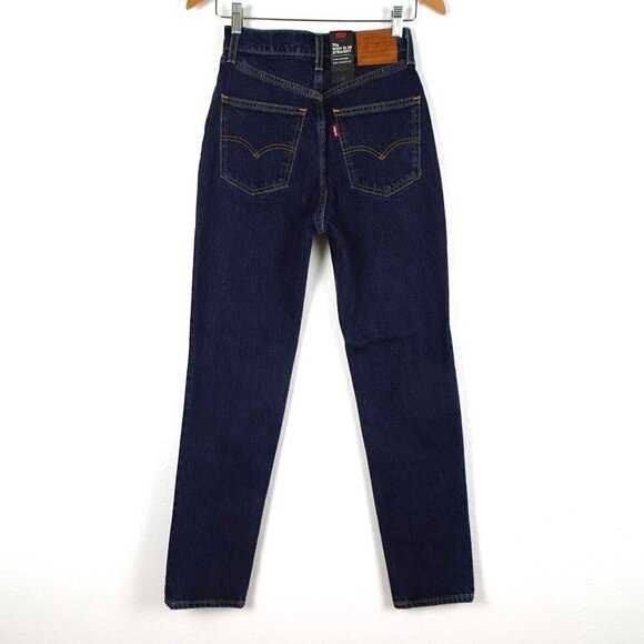 Levi's 70s High Slim Straight Jeans Women's 25x31 Blue Denim Stretch - Picture 4 of 10